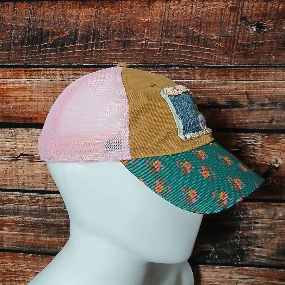 Natural Life Trucker Hat Ball Cap One Size Adjustable Patchwork - Picture 1 of 7